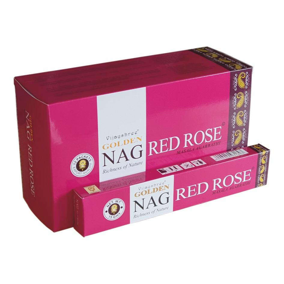 Räucherstäbchen Golden Nag Red Rose