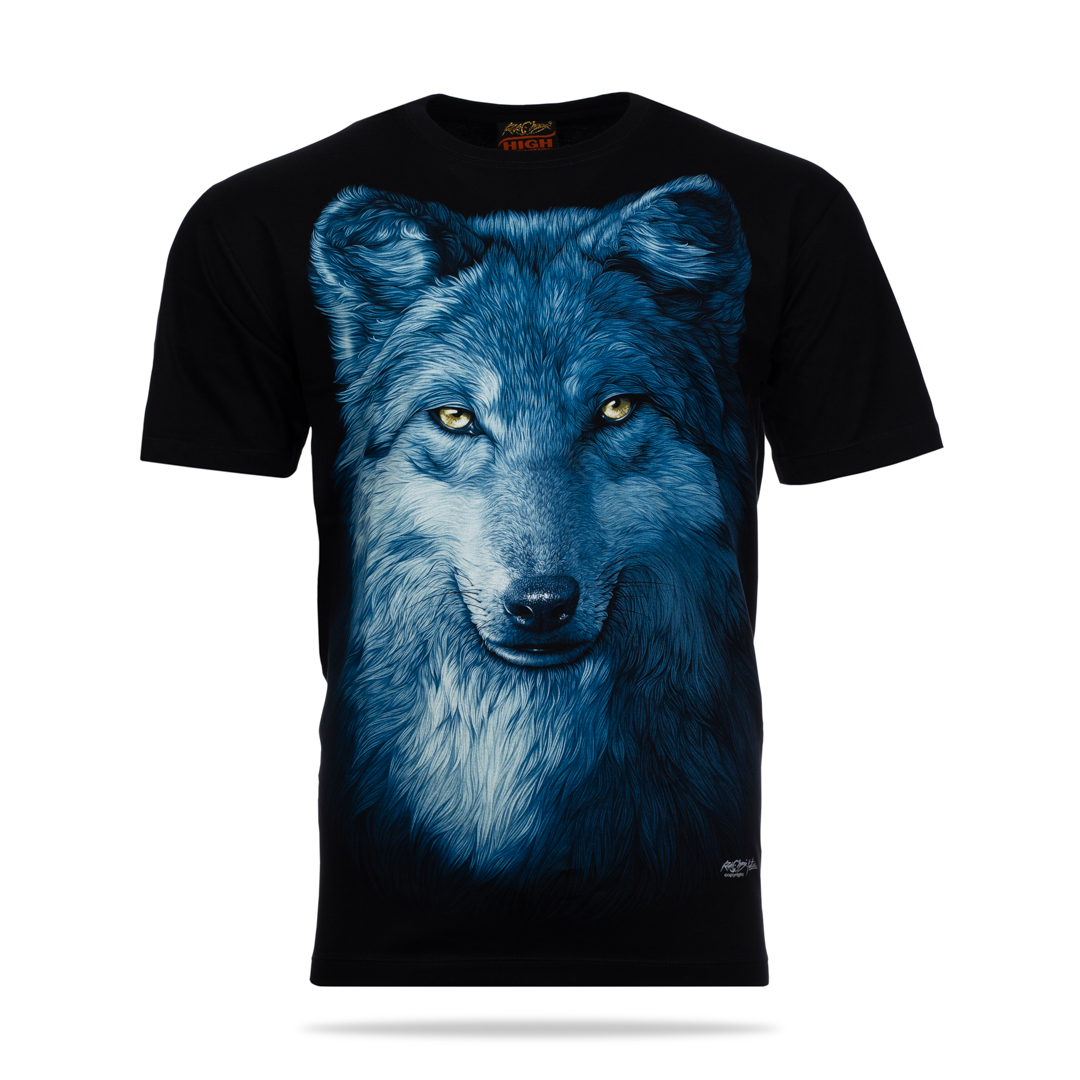 T-Shirt - blauer Wolf