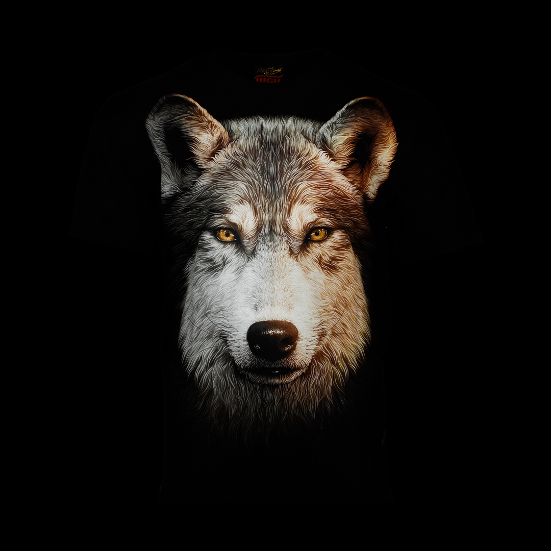 T-Shirt - grauer Wolf